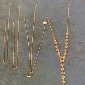 Gold necklace assortment